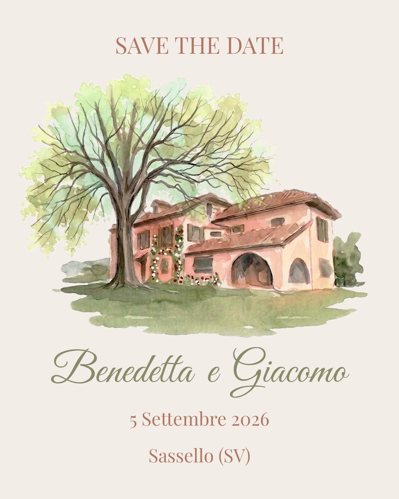 Illustrazione acquerello della villa